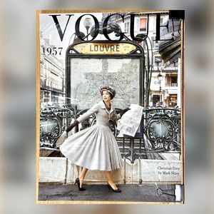 Vogue 1957 Cover Art Showcasing Christian Dior by Mark Shaw, 11.75” x 15.75”